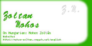 zoltan mohos business card